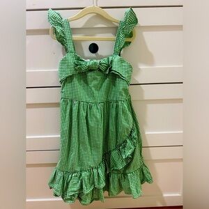 Janie and Jack Green Gingham Dress